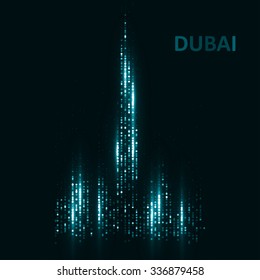 Technology image of Dubai. The concept vector illustration eps10