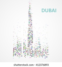 Technology image of Dubai. The concept vector illustration eps10