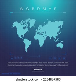 Technology image of globe. Abstract polygonal shapes. 