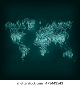 Technology image of globe. The concept illustration