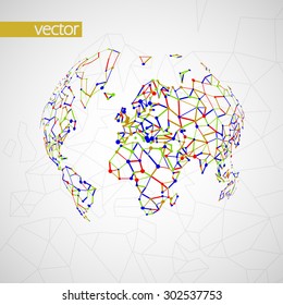 Technology image of globe. The concept vector illustration eps10