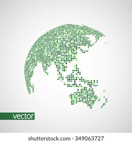Technology image of globe. The concept vector illustration eps10
