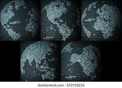 Technology image of globe. The concept vector illustration eps10