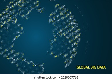 Technology image of globe. Global network graphic concept. Big data visualization. Digital innovation concept for your design