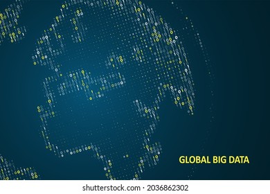 Technology image of globe. Global network graphic concept. Big data visualization. Digital innovation concept for your design