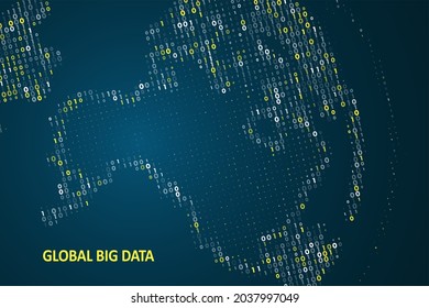Technology image of globe. Global network graphic concept. Big data visualization. Digital innovation concept for your design