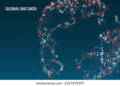 Technology image of globe. Global network graphic concept. Big data visualization. Digital innovation concept for your design
