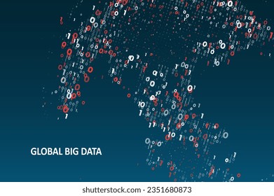 Technology image of globe. Global network graphic concept. Big data visualization. Digital innovation concept for your design