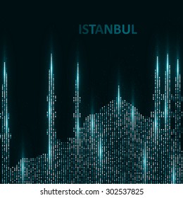 Technology image of Istanbul. The concept vector illustration eps10