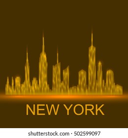 Technology image of New York. The concept vector illustration eps10. Abstract background.
