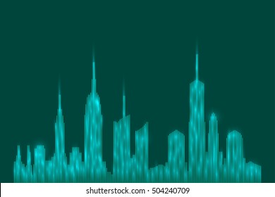 Technology image of New York. The concept vector illustration eps10. Abstract background.