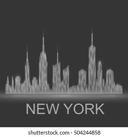 Technology image of New York. The concept vector illustration eps10. Abstract background.