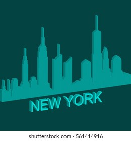 Technology image of New York. The concept vector illustration eps10. Abstract background.