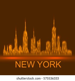 Technology image of New York. The concept vector illustration eps10. Abstract background.