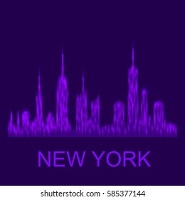 Technology image of New York. The concept vector illustration eps10. Abstract background.