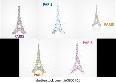 Technology image of Paris. The concept illustration 