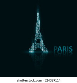 Technology image of Paris. The concept vector illustration eps10