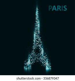Technology image of Paris. The concept vector illustration eps10