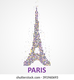 Technology image of Paris. The concept vector illustration eps10