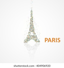 Technology image of Paris. The concept vector illustration eps10