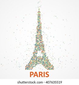 Technology image of Paris. The concept vector illustration eps10