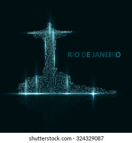 Technology image of Rio de Janeiro. The concept vector illustration eps10