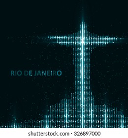 Technology image of Rio de Janeiro. The concept vector illustration eps10