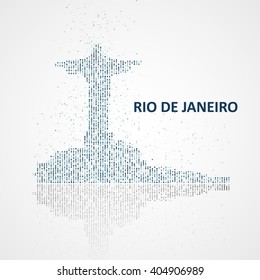 Technology image of Rio de Janeiro. The concept vector illustration eps10