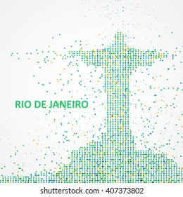 Technology image of Rio de Janeiro. The concept vector illustration eps10