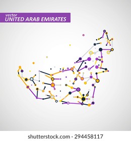 Technology image of United Arab Emirates. The concept vector illustration eps10