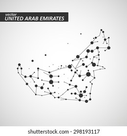 Technology image of United Arab Emirates. The concept vector illustration eps10