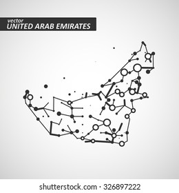 Technology image of United Arab Emirates. The concept vector illustration eps10