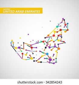 Technology image of United Arab Emirates. The concept vector illustration eps10