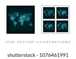 Technology images of globe. The concept vector illustration eps10
