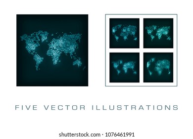 Technology images of globe. The concept vector illustration eps10