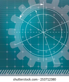 technology, industrial blue background