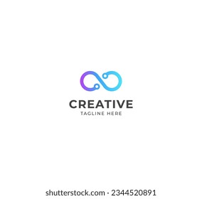 Technology Infinity loop logo icon design template. Infinity logo.