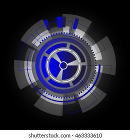 Technology information gears abstract background, stock vector