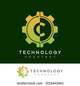 technology initial Letter C Logo design