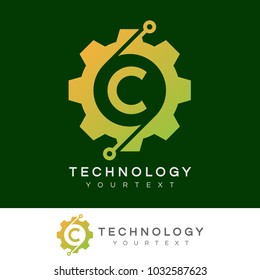 technology initial Letter C Logo design