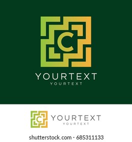 technology initial Letter C Logo design