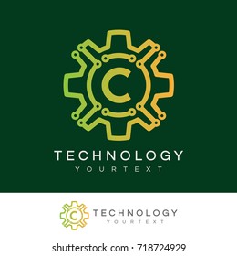 technology initial Letter C Logo design