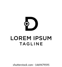technology initial Letter D Logo design template
