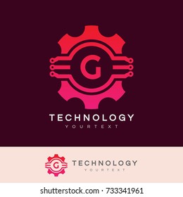 technology initial Letter G Logo design