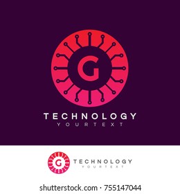 technology initial Letter G Logo design