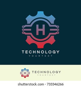 technology initial Letter H Logo design