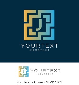 technology initial Letter J Logo design