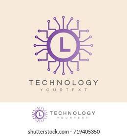 technology initial Letter L Logo design