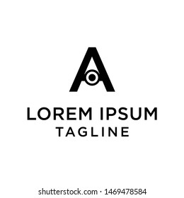 technology initial Letter A Logo design template