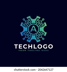 Technology Initial Letter A Logo Design Template Element.
